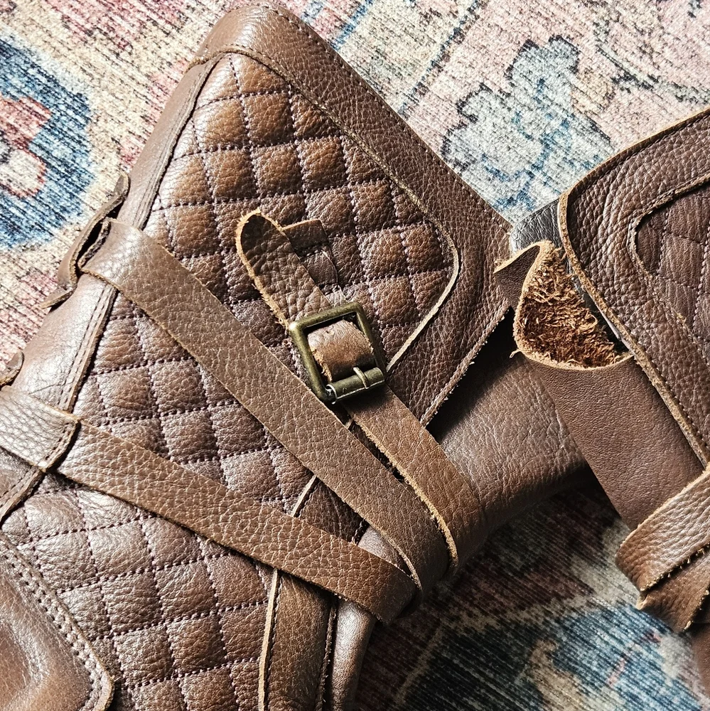 Brown Leather Buckle Boots - Picture 13 of 14